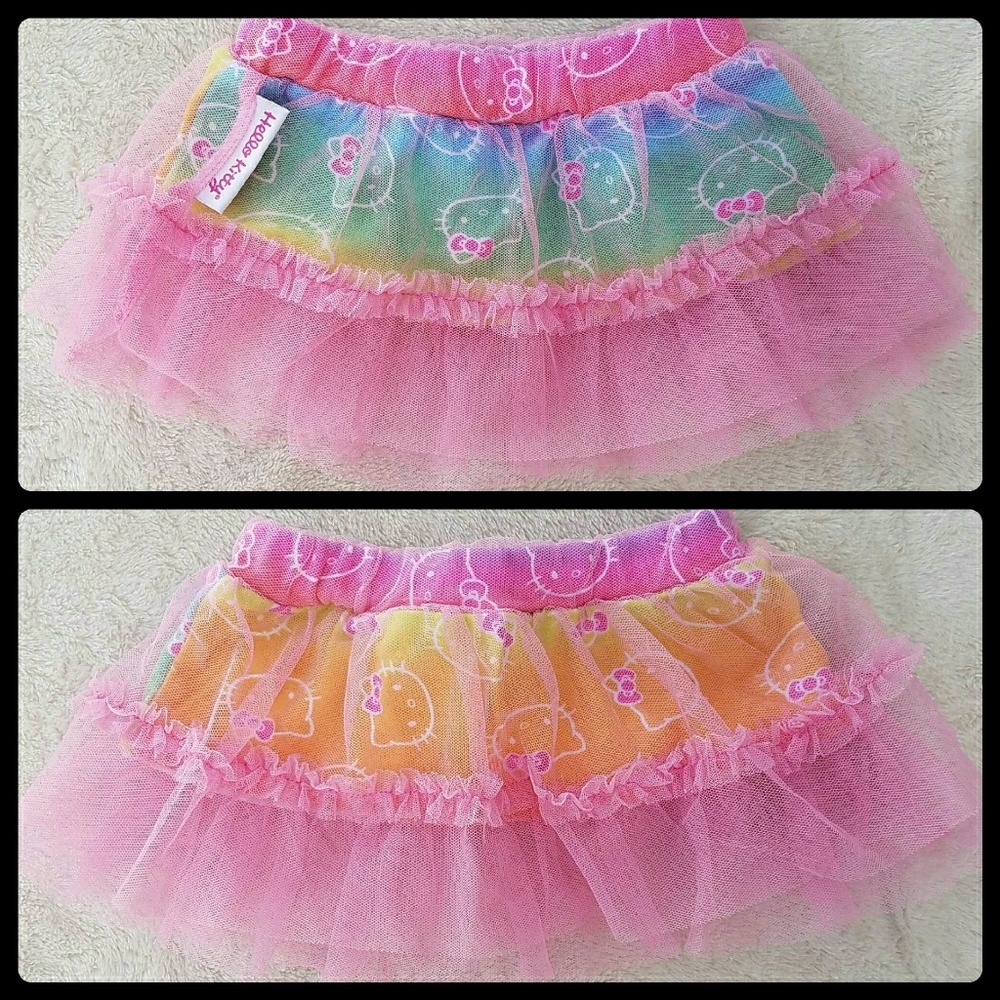 Hello Kitty Rainbow Pink Tulle Infant Skirt